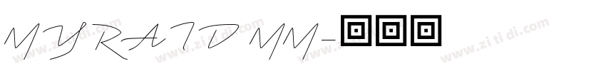 MYRAID MM字体转换